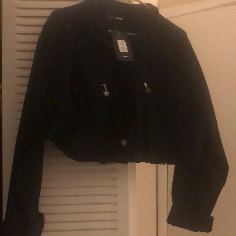 Black Crop Jean Jacket
